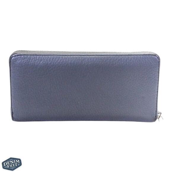 Michael Kors Gray Pebble Leather Large Zip Around Multi Pockets Wallet - Picture 3 of 9